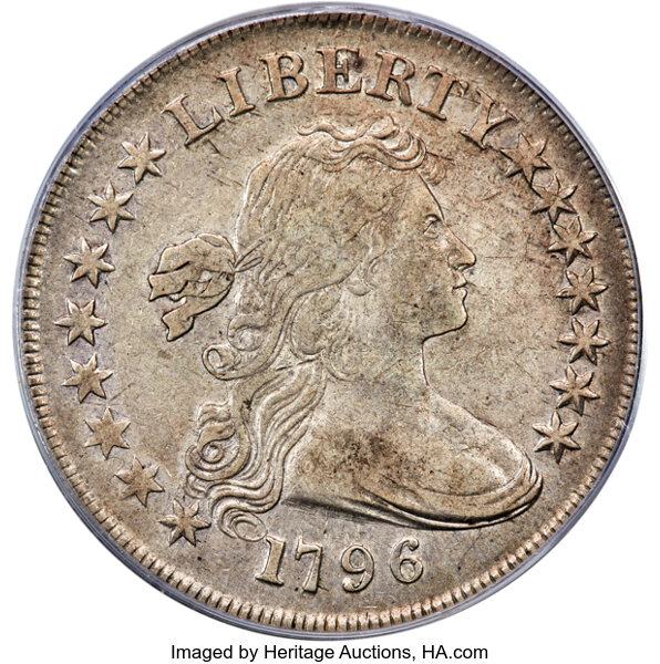 1796 $1  Large Date, Small Letters, B-5, BB-65 MS thumbnail 2