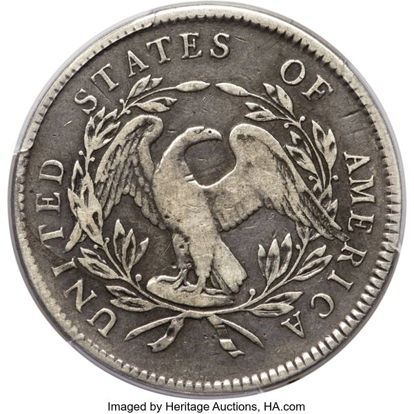1795 $1  Flowing Hair, 3 Leaves, B-5, BB-27 MS thumbnail 17