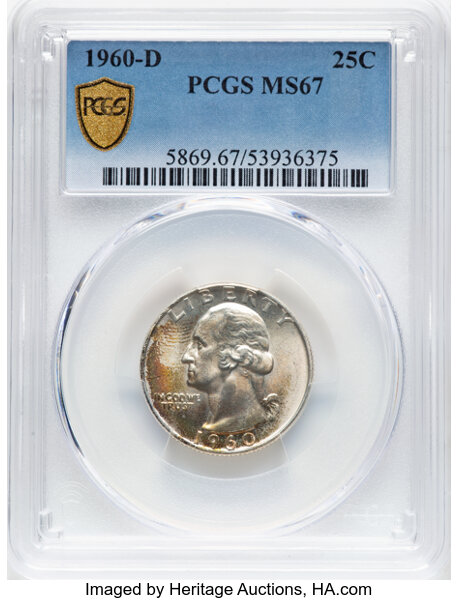 1960-D 25c MS67 thumbnail 2