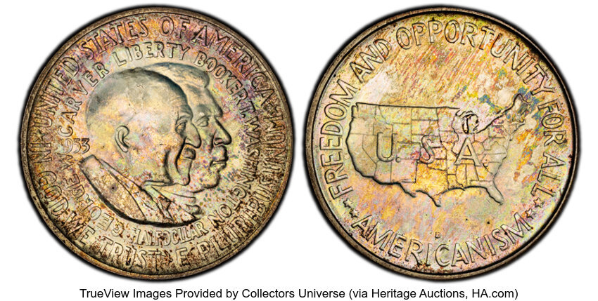 1953-D 50c Washington-Carver MS thumbnail 2