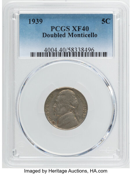 1939 5c Reverse of 1940, Doubled Die Reverse, FS-801 MS thumbnail 3