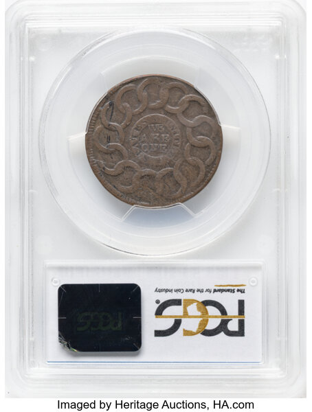1787 Fugio 1c 4 Cinquefoils, STATES UNITED, Newman 8-X MS BN thumbnail 3