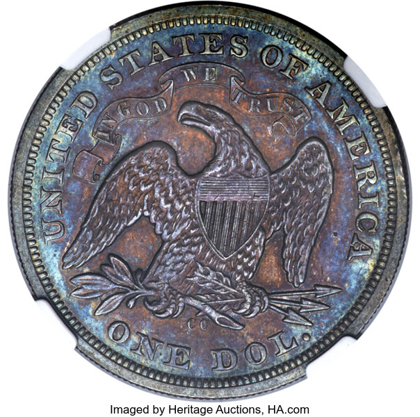 1870-CC $1 AU58 CAC thumbnail 2