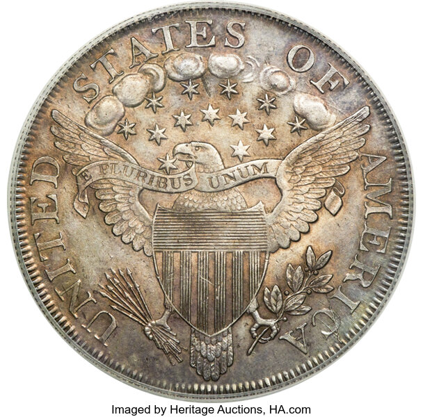 1800 $1  Wide Date, Low 8, B-10, BB-190 MS thumbnail 6