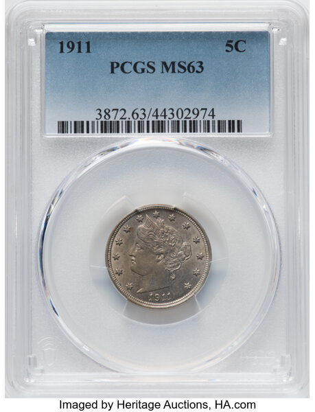 1911 5c MS thumbnail 3