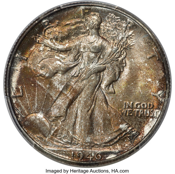 1946 50c Doubled Die Reverse, FS-801 MS thumbnail 3