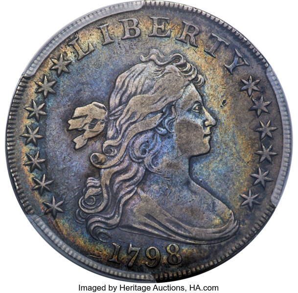 1798 $1  Large Eagle, Pointed 9, 5 Berries, B-14, BB-122 MS thumbnail 3