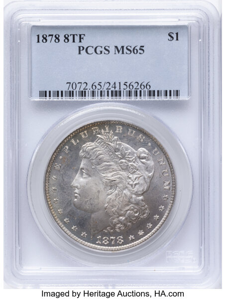 1878 8TF $1  Doubled Reverse, VAM-17 MS thumbnail 4