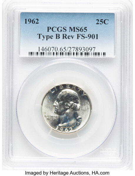 1962 25c Type B Reverse, FS-901 MS thumbnail 2