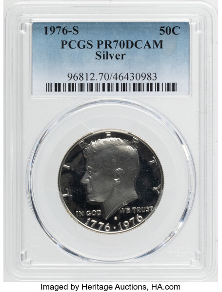 1976-S 50c Silver PR DCAM thumbnail 3