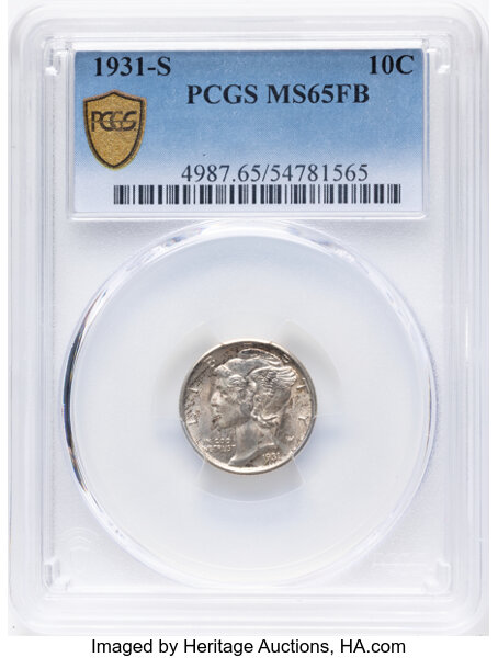 1931-S 10c MS FB MS65 FB thumbnail 2