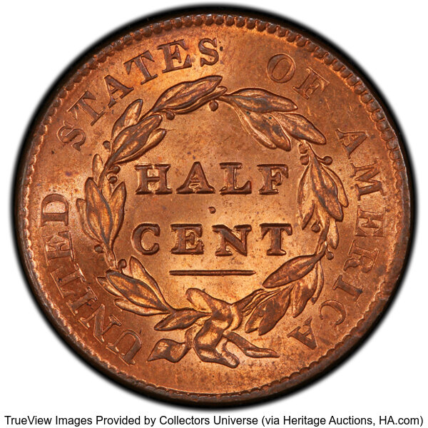 1828 1/2c 13 Stars, C-3 MS RD thumbnail 5