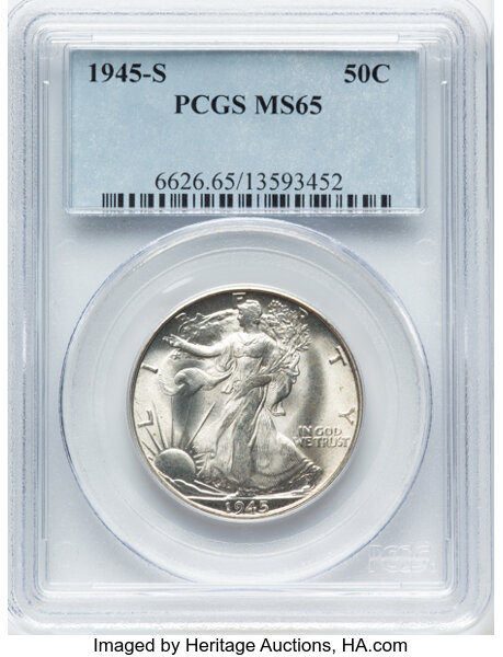 1945-S 50c MS thumbnail 3