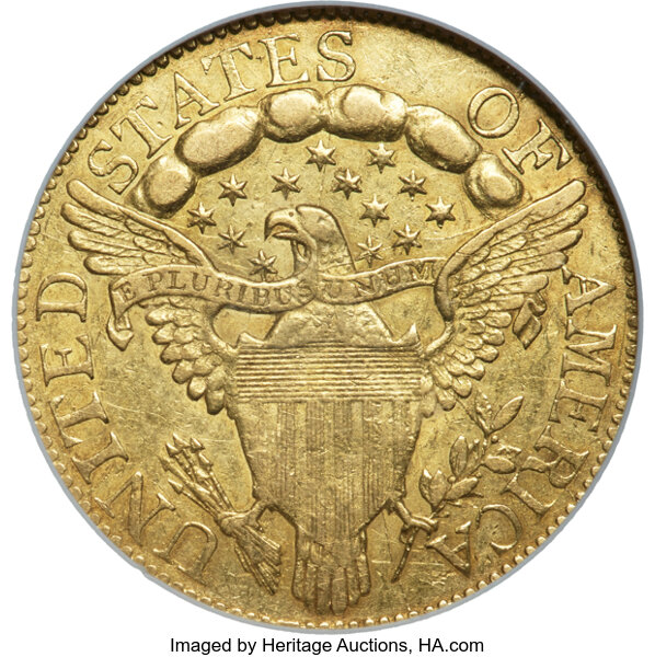 1798 $5  Large Eagle, Large 8, 13 Stars, BD-2 MS thumbnail 5