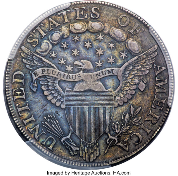 1798 $1  Large Eagle, Pointed 9, 5 Berries, B-14, BB-122 MS thumbnail 11