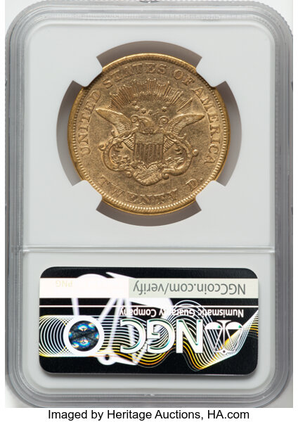 1853/'2' $20  Overdate, FS-301 MS thumbnail 5