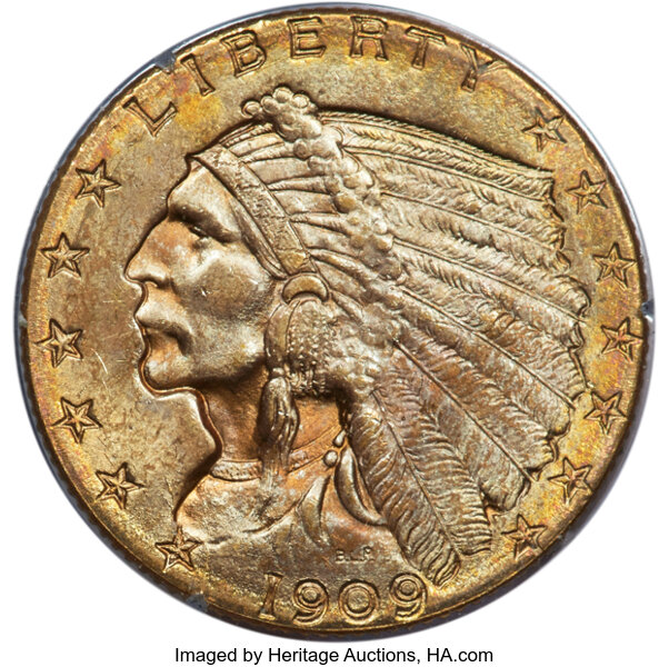 1909 $2 1/2 MS thumbnail 4