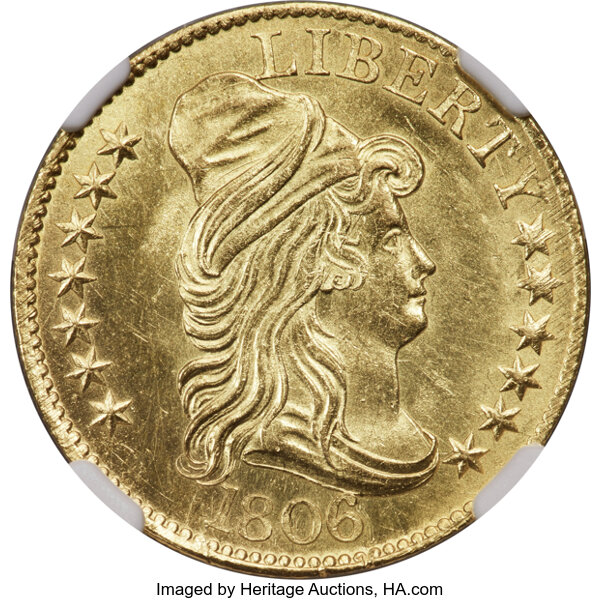 1806 $5  Knob 6, 7x6 Stars, BD-6 MS thumbnail 2
