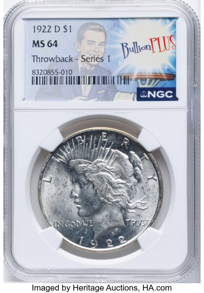 1922-D $1  MS thumbnail 3
