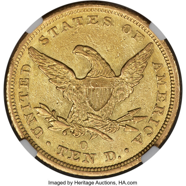 1845-O $10  Repunched Date MS thumbnail 7