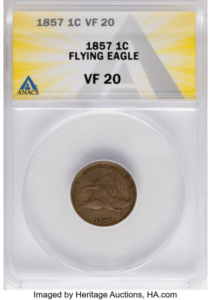 1857 1c Flying Eagle MS thumbnail 5