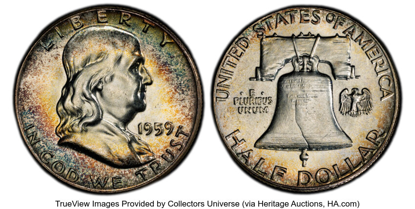 1959 50c Type 2 Reverse MS FBL thumbnail 3