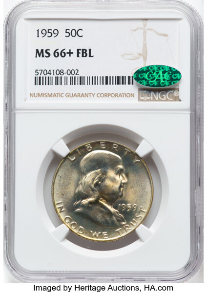 1959 50c Type 2 Reverse MS FBL thumbnail 2