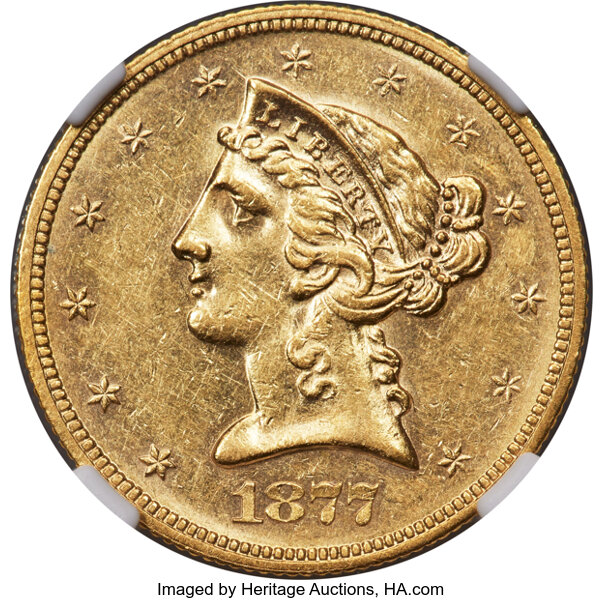 1877-S $5  MS thumbnail 3