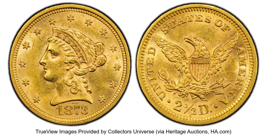 1873 $2 1/2 Open 3 MS thumbnail 4
