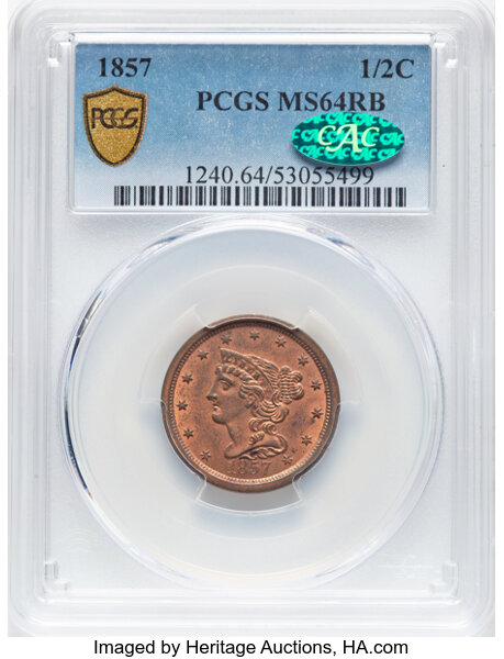 1857 1/2c C-1 MS RB thumbnail 6