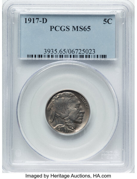 1917-D 5c MS thumbnail 3