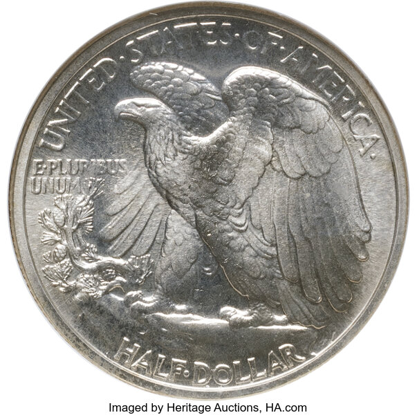 Walking Liberty Half Dollar 50c 1936-1942 [Type] PR68 CAC thumbnail 4