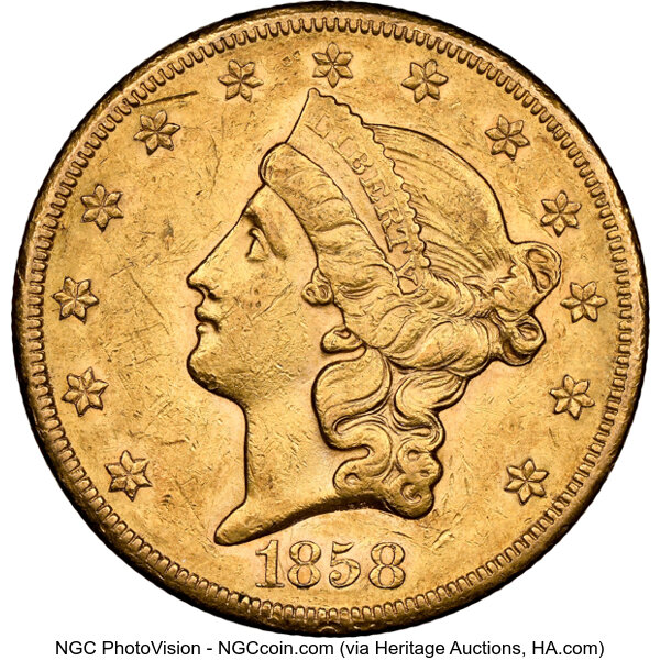 1858-S $20  MS thumbnail 3