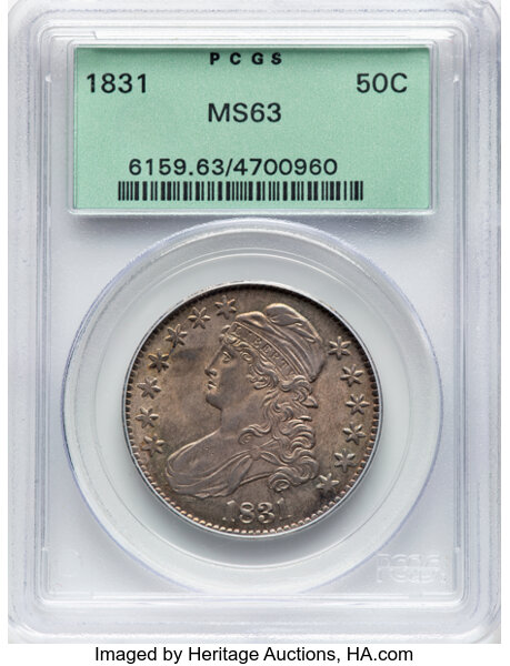 1831 50c O-105 MS thumbnail 3