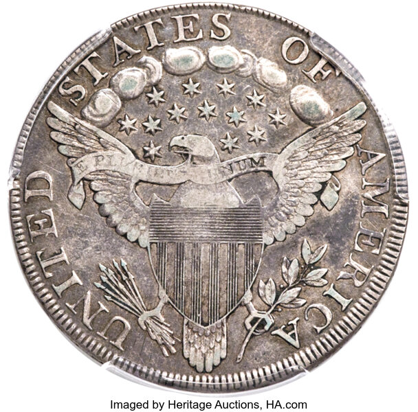 1798 $1  Large Eagle, Pointed 9, 10 Arrows, B-21, BB-107 MS thumbnail 4