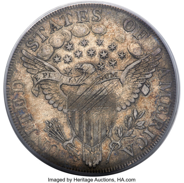 1798 $1  Large Eagle, Pointed 9, 10 Arrows, B-13, BB-108 MS thumbnail 10