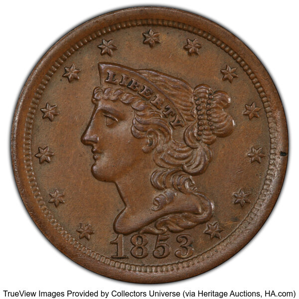 1853 1/2c C-1 MS BN thumbnail 3