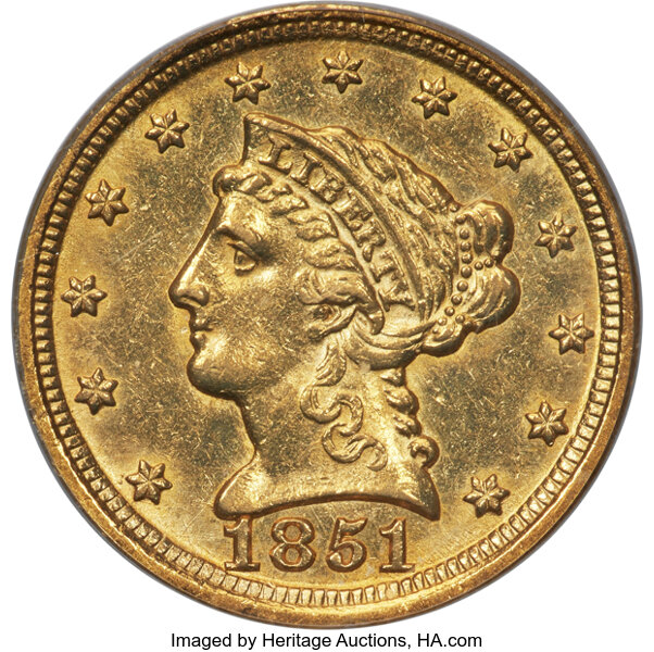 1851-D $2 1/2 MS thumbnail 2