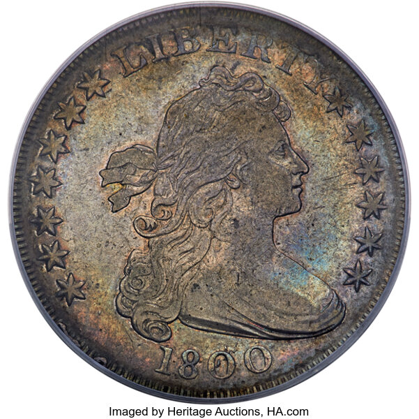 1800 $1  Dotted Date, B-14, BB-194 MS thumbnail 2