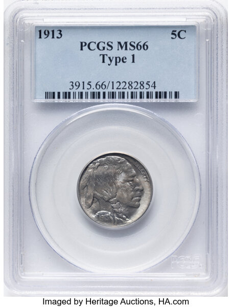 1913 5c Buffalo, Type 1 MS thumbnail 5