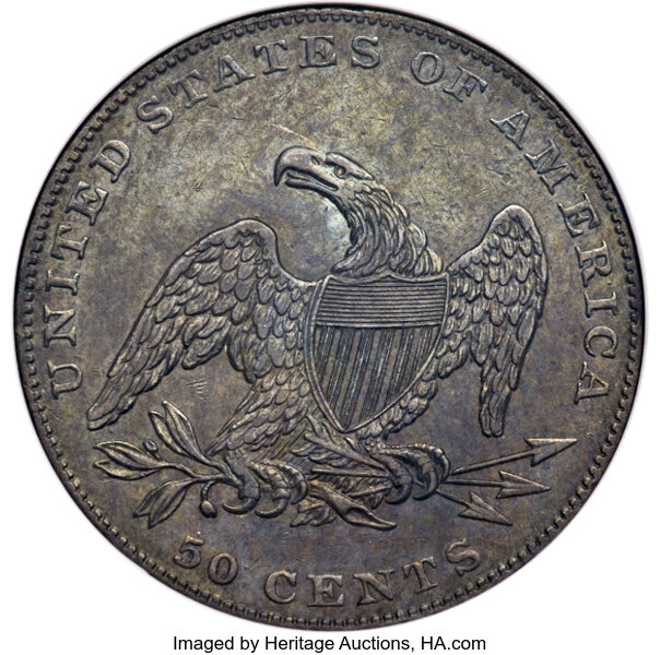 1836 50c Reeded Edge, GR-1 MS thumbnail 10