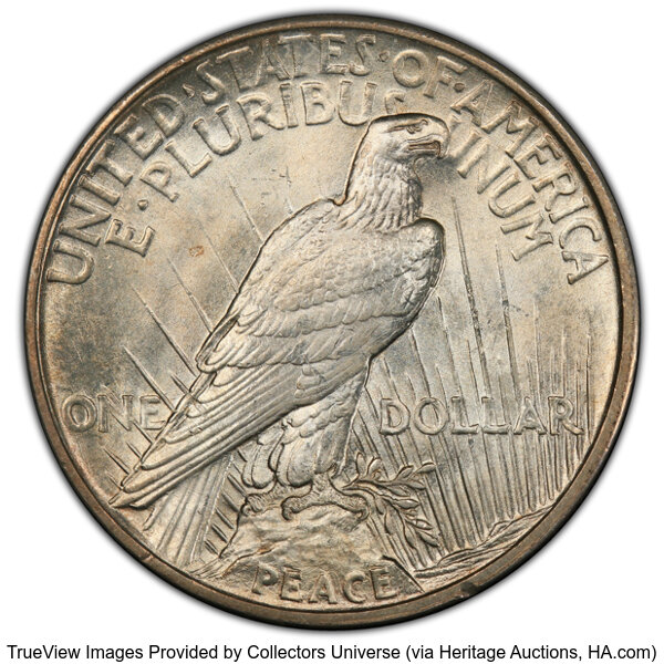 1921 $1  Peace, Polishing Lines, VAM 1F MS thumbnail 5