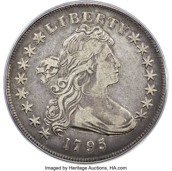 1795 $1  Draped Bust, Centered Bust, B-15, BB-52 MS thumbnail 3