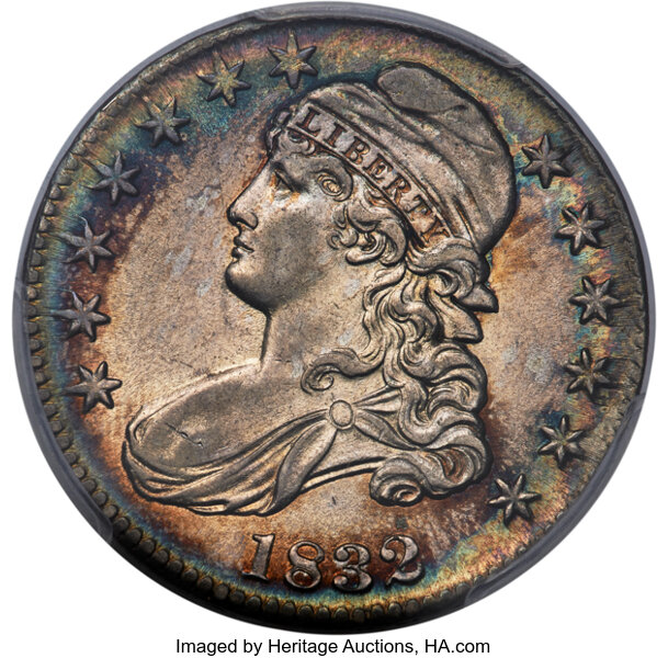 1832 50c Large Letters, O-101a MS thumbnail 2