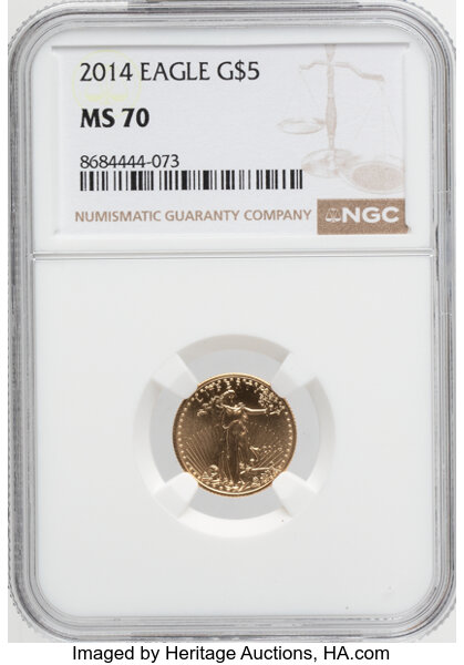 2014 $5  Gold Eagle MS thumbnail 3