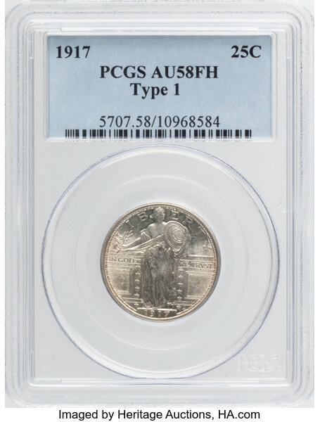 1917 25c Type 1 MS FH thumbnail 4