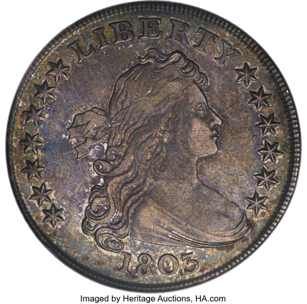 1803 $1  Large 3, B-6, BB-255 MS thumbnail 3