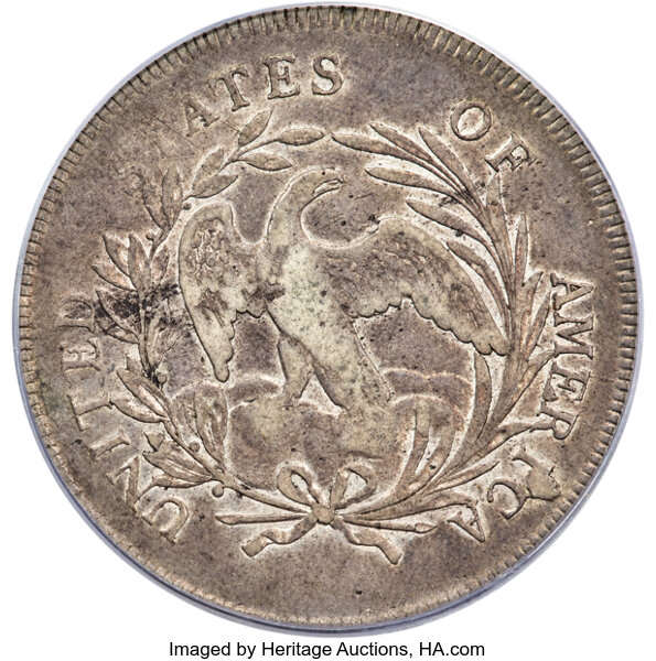 1796 $1  Large Date, Small Letters, B-5, BB-65 MS thumbnail 9