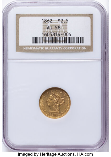 1862 $2 1/2 MS thumbnail 3