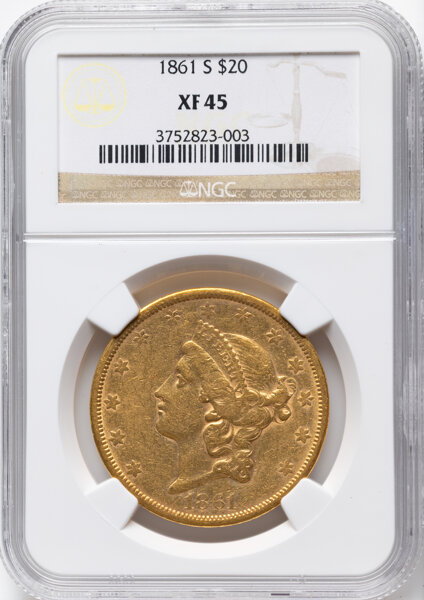 1861-S $20  MS thumbnail 3